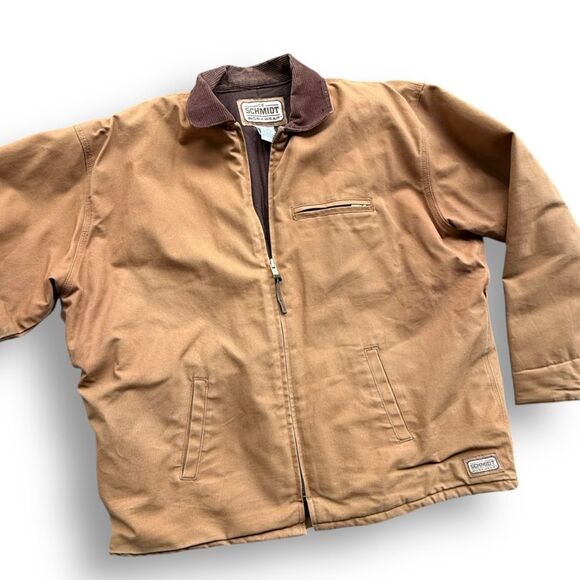 C.E. Schmidt Men's Workwear Wheat Colored Fleece Lined Quilted Jacket Size XL - Picture 4 of 13